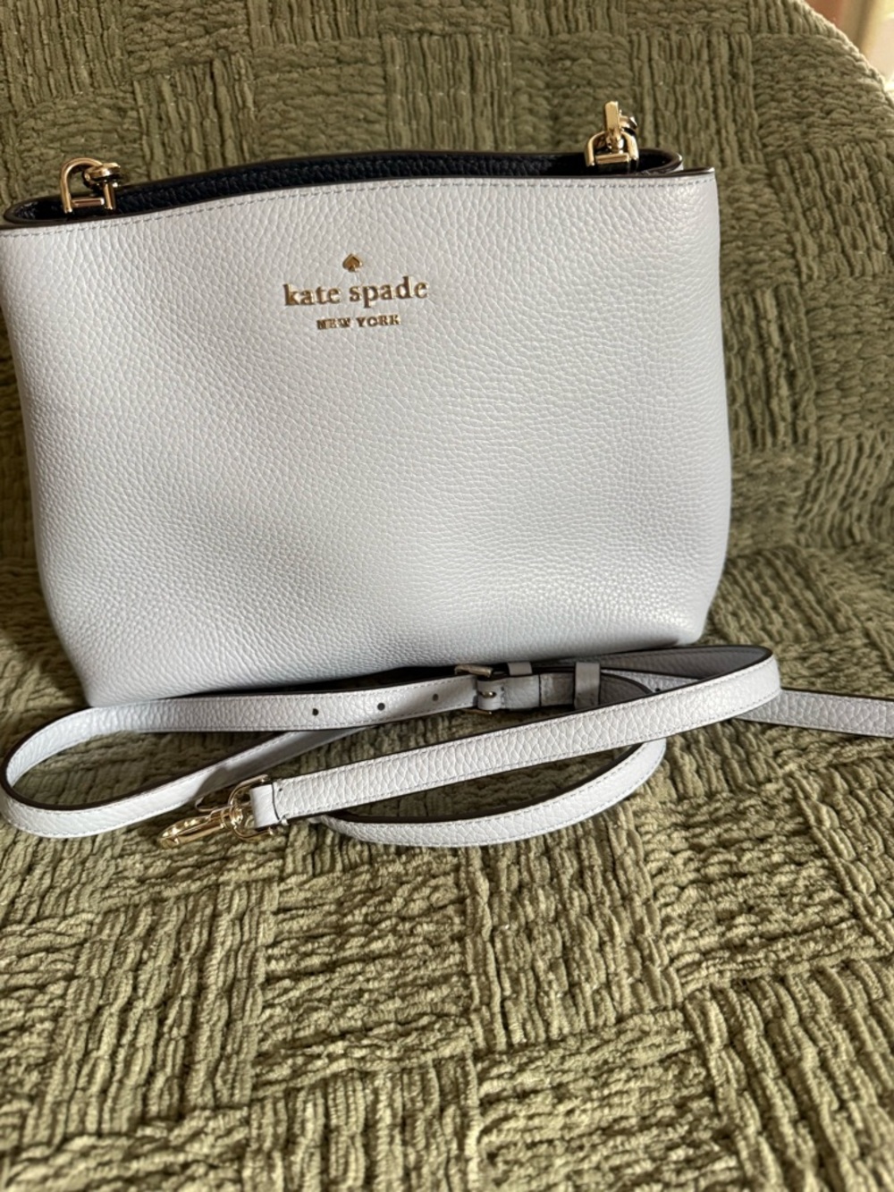 Kate Spade New York blue Pebbled Leather Crossbody Bag
